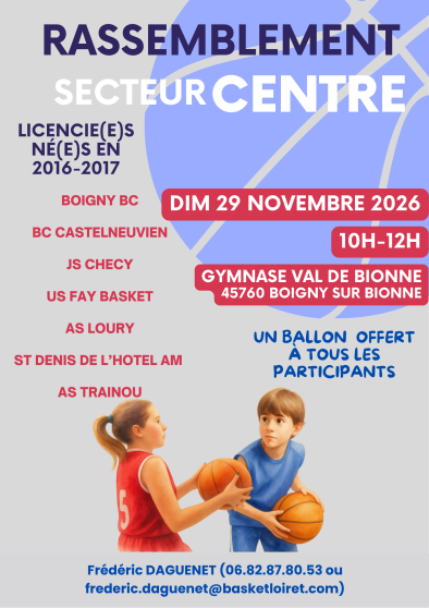 RASSEMBLEMENT SECTEUR U11 - CENTRE